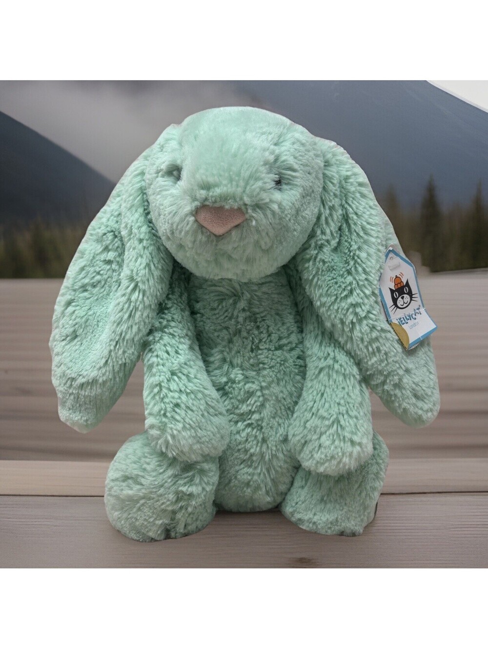 Jellycat Bashful Bunny Medium MINT Authentic 12" Plush Retired Rare EUC w/ Tags